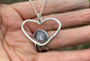 Star Sapphire heart pendant