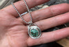 Turquoise and silver pendant