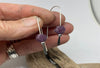 Unpolished Ruby gemstone earrings