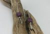 Unpolished Ruby gemstone earrings