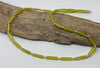 Serpentine stone and silver necklace.