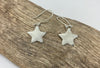 Star textured drop Sterling silver  earrings.