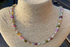 Heart shaped Tourmaline and silver necklace