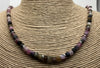 Tourmaline faceted cube necklace