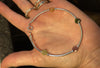 Tourmaline stone heart and silver bracelet