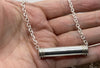 Silver tube pendant