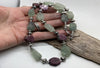 Ruby and Fluorite silver stone necklace